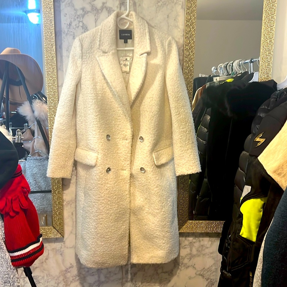 Express Wool Double Breasted Dress Coat